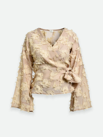 Wrap Blouse - Soft Flowers